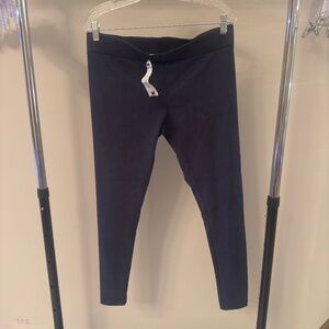 NWT Women's Navy Suede Feel Leggings Size L
